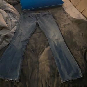 Bell bottom low rise jeans